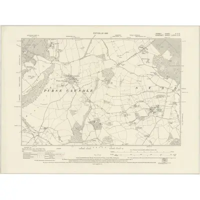 1927 Map of Dorset VI.SE, 1930 Print