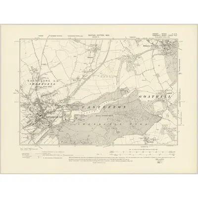 1901 Map of Dorset VI.SW, 1903 Print