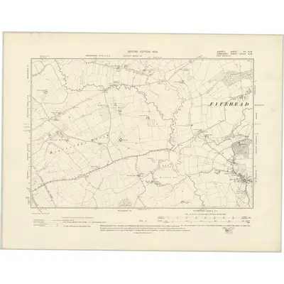 1900 Map of Dorset VII.NW, 1902 Print