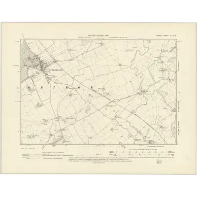 1900 Map of Dorset VII.SW, 1902 Print