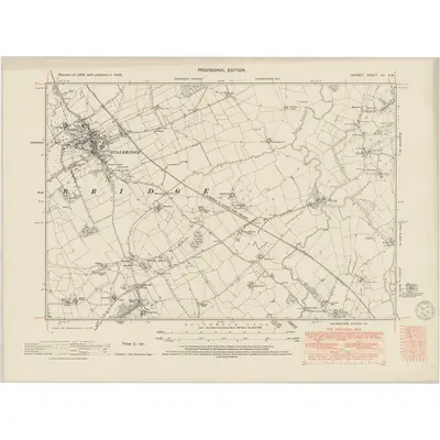 1938 Map of Dorset VII.SW, 1949 Print