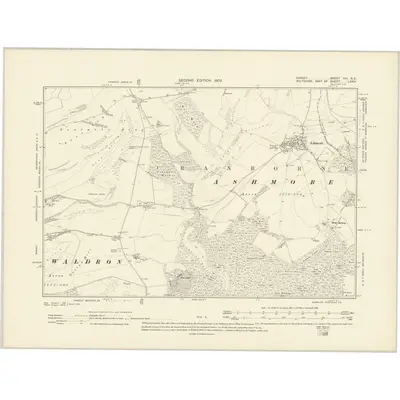 1900 Map of Dorset VIII.SE, 1902 Print