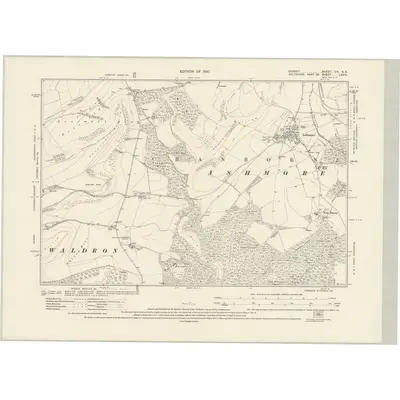 1928 Map of Dorset VIII.SE, 1930 Print