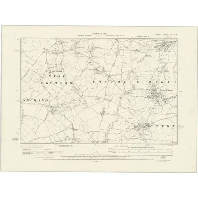 1928 Map of Dorset VIII.SW, 1930 Print