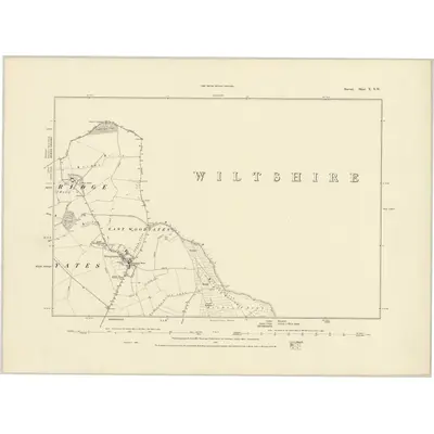 1886 Map of Dorset X.NW, 1887 Print
