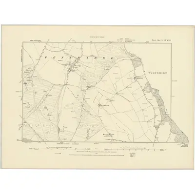 1886 Map of Dorset X.SW & SE, 1887 Print
