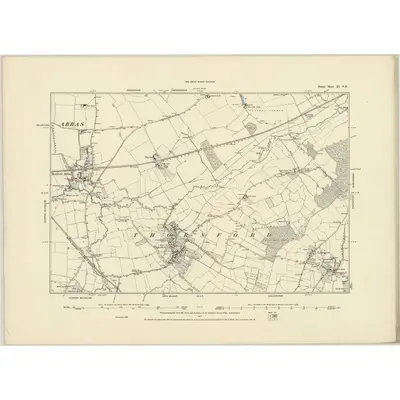 1886 Map of Dorset XI.NE, 1887 Print
