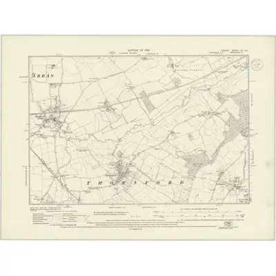 1927 Map of Dorset XI.NE, 1937 Print