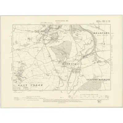 1901 Map of Dorset XI.NW, 1904 Print