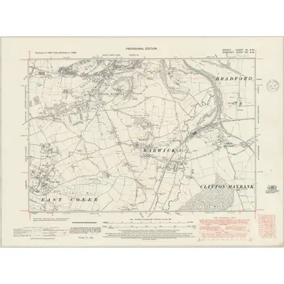 1938 Map of Dorset XI.NW, 1948 Print