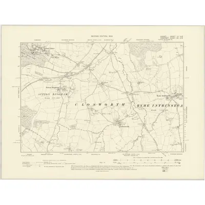 1901 Map of Dorset XI.SW, 1904 Print