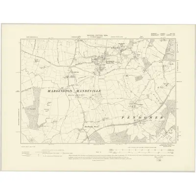 1901 Map of Dorset XIA.SE, 1904 Print