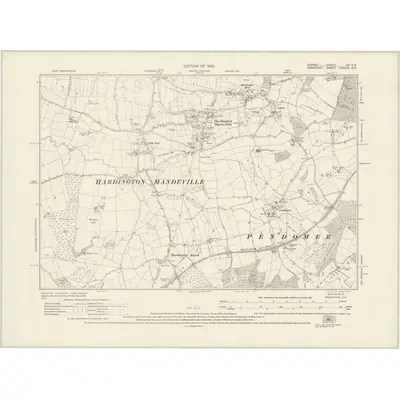 1927 Map of Dorset XIA.SE, 1930 Print
