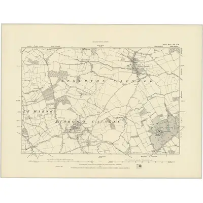 1886 Map of Dorset XII.NE, 1887 Print