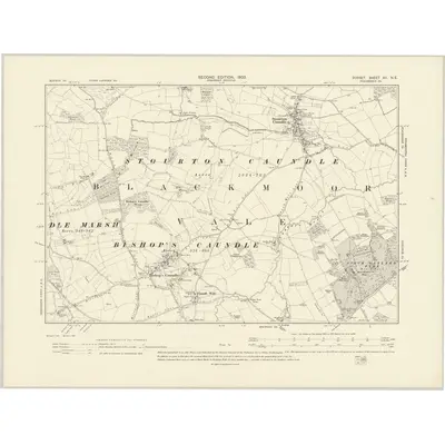 1901 Map of Dorset XII.NE, 1903 Print