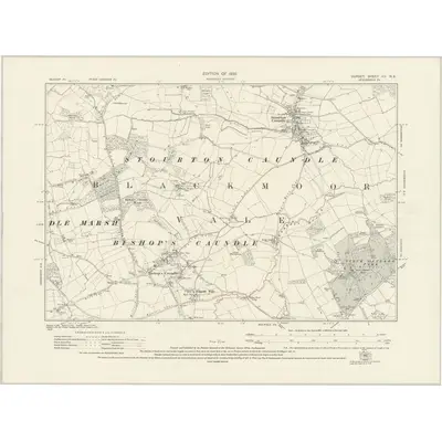 1927 Map of Dorset XII.NE, 1930 Print