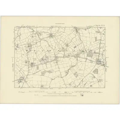 1886 Map of Dorset XII.SE, 1887 Print
