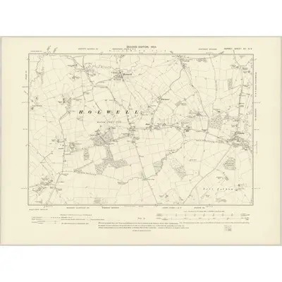 1901 Map of Dorset XII.SE, 1903 Print