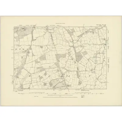 1886 Map of Dorset XII.SW, 1887 Print
