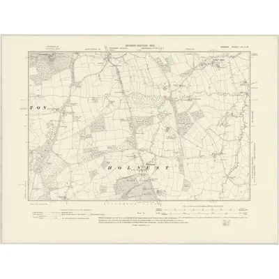 1901 Map of Dorset XII.SW, 1903 Print