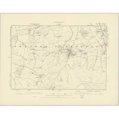 1886 Map of Dorset XIII.SE, 1887 Print