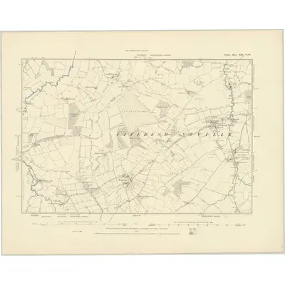 1886 Map of Dorset XIII.SW, 1887 Print