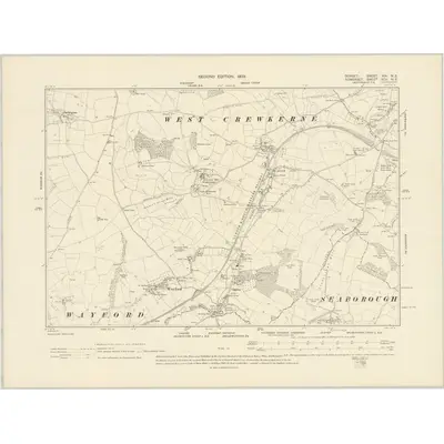 1901 Map of Dorset XIX.NE, 1903 Print
