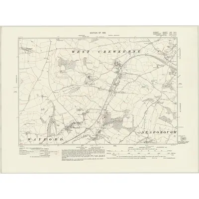 1928 Map of Dorset XIX.NE, 1930 Print
