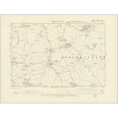 1901 Map of Dorset XIX.SE, 1903 Print