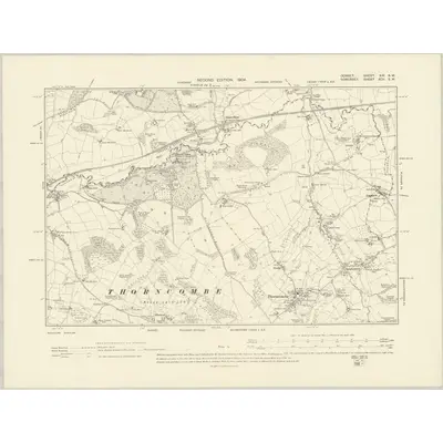 1901 Map of Dorset XIX.SW, 1904 Print