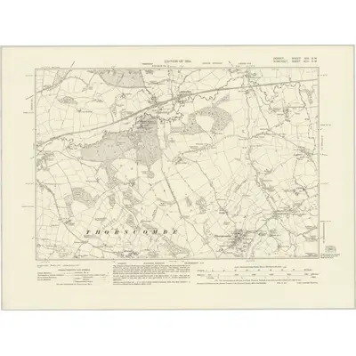 1928 Map of Dorset XIX.SW, 1931 Print
