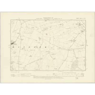 1901 Map of Dorset XL.NE, 1902 Print
