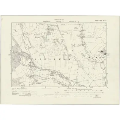 1928 Map of Dorset XL.NW, 1930 Print