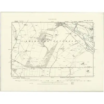 1886 Map of Dorset XL.SW, 1888 Print