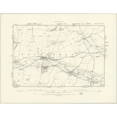 1885 Map of Dorset XLI.NE, 1888 Print