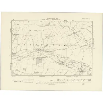 1900 Map of Dorset XLI.NE, 1902 Print