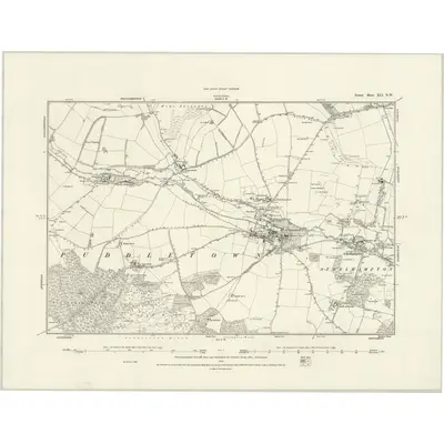 1887 Map of Dorset XLI.NW, 1888 Print