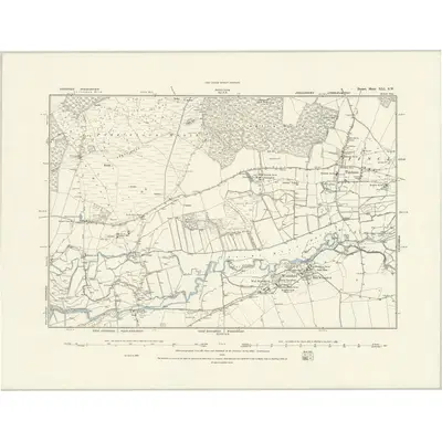 1887 Map of Dorset XLI.SW, 1888 Print