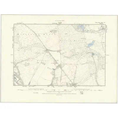 1885 Map of Dorset XLII.SE, 1888 Print