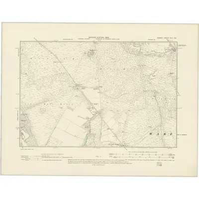 1900 Map of Dorset XLII.SE, 1902 Print
