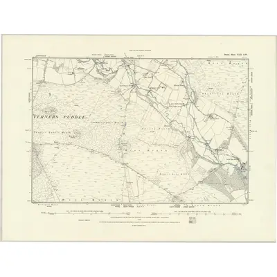 1885 Map of Dorset XLII.SW, 1888 Print
