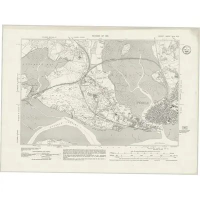 1931 Map of Dorset XLIII.SE, 1934 Print