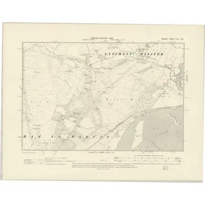 1900 Map of Dorset XLIII.SW, 1902 Print