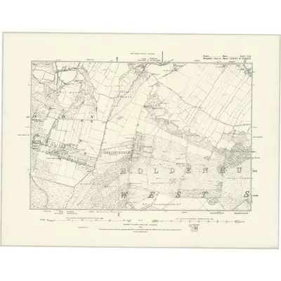 1870 Map of Dorset XLIV.NE, 1888 Print
