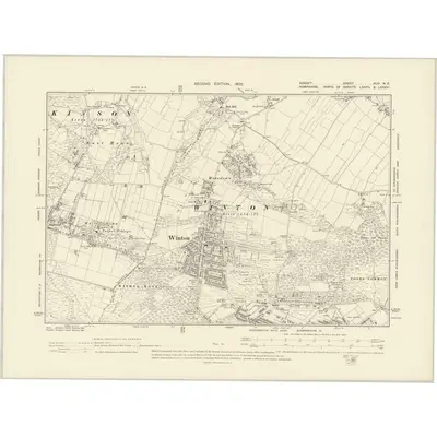 1900 Map of Dorset XLIV.NE, 1903 Print