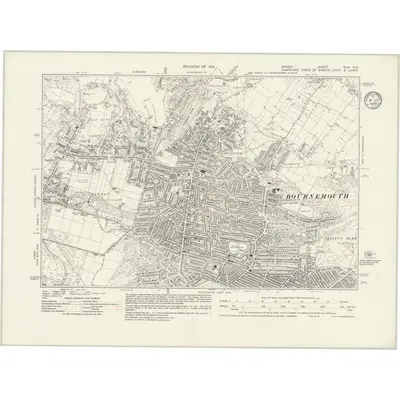1931 Map of Dorset XLIV.NE, 1935 Print