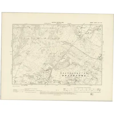 1900 Map of Dorset XLIV.NW, 1902 Print