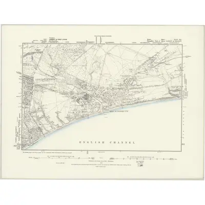 1870 Map of Dorset XLIV.SE, 1889 Print