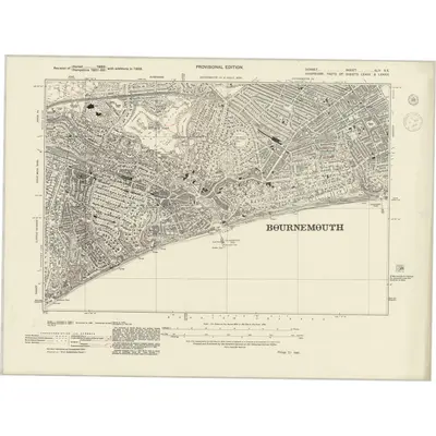 1938 Map of Dorset XLIV.SE, 1944 Print