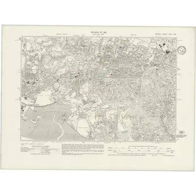 1931 Map of Dorset XLIV.SW, 1935 Print